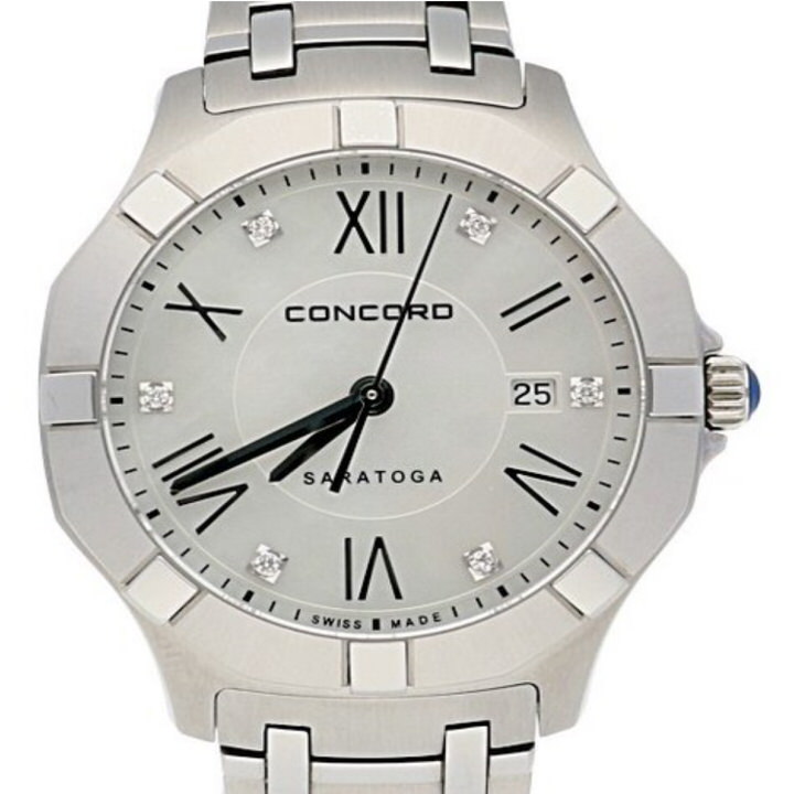 Concord Saratoga 0320162 Womens Stainless Steel Watch 31mm Mop Diamond Face Ebay